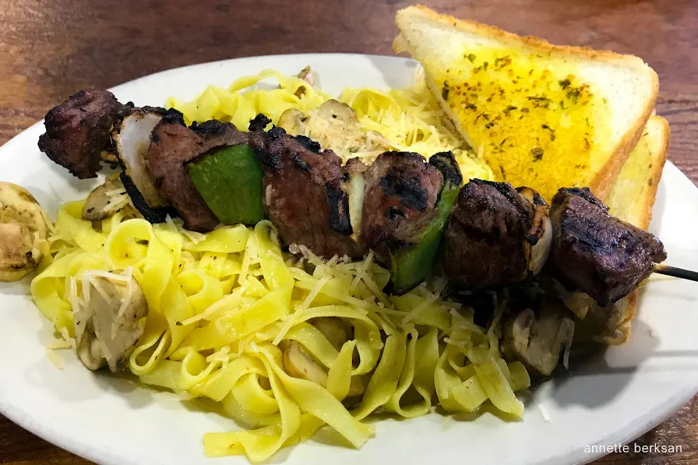 Charbroiled Marinated Chicken or Beef Kabob