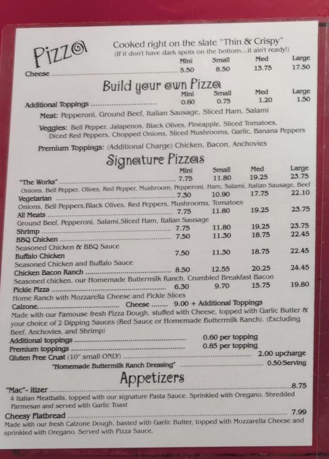 Panjo's Pizza & Pasta Menu image 3